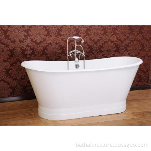 Skirted cast iron bathtub